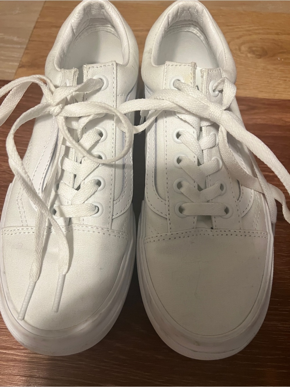 Vans Classic White Low-Top Canvas Sneakers